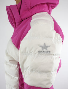 Bogner Kids Skijacke Mädchen Daunen Jacke Winter Rosa Weiß Gr. XXL (182)