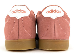 adidas Courtset Damen Sneaker Sportschuhe Tennis Leder Rosa + Schnürsenkel-Weiß - Weseli