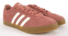 Load image into Gallery viewer, adidas Courtset Damen Sneaker Sportschuhe Tennis Leder Rosa + Schnürsenkel-Weiß - Weseli
