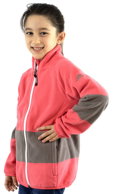 Adidas Kinder Mädchen Fleecejacke Jacke Sportjacke Sweatshirt Rosa Gr. 128 - Weseli