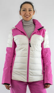 Bogner Kids Skijacke Mädchen Daunen Jacke Winter Rosa Weiß Gr. XXL (182) - Weseli