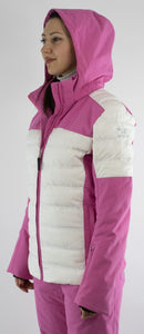 Bogner Kids Skijacke Mädchen Daunen Jacke Winter Rosa Weiß Gr. XXL (182) - Weseli