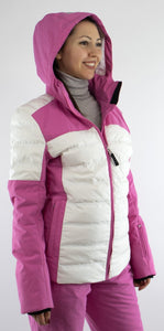 Bogner Kids Skijacke Mädchen Daunen Jacke Winter Rosa Weiß Gr. XXL (182) - Weseli