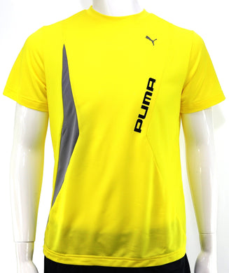 Puma Jungen Kinder T Shirt Sport Lauf Extra Leich T-Shirt Gelb Training Shirt Gr. 176 - Weseli