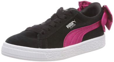 PUMA Mädchen Suede Bow Ac Ps Sneaker Schwarz Kinder - Weseli