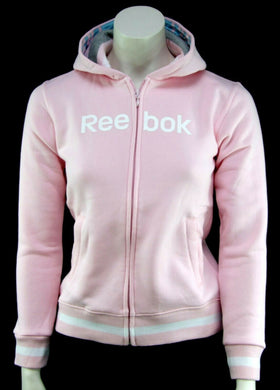 Reebok Mädchen Sweatshirt Zip Hoodie Kapuze Sweatjacke Pullover Lila Gr. 128 (7-8Y) - Weseli